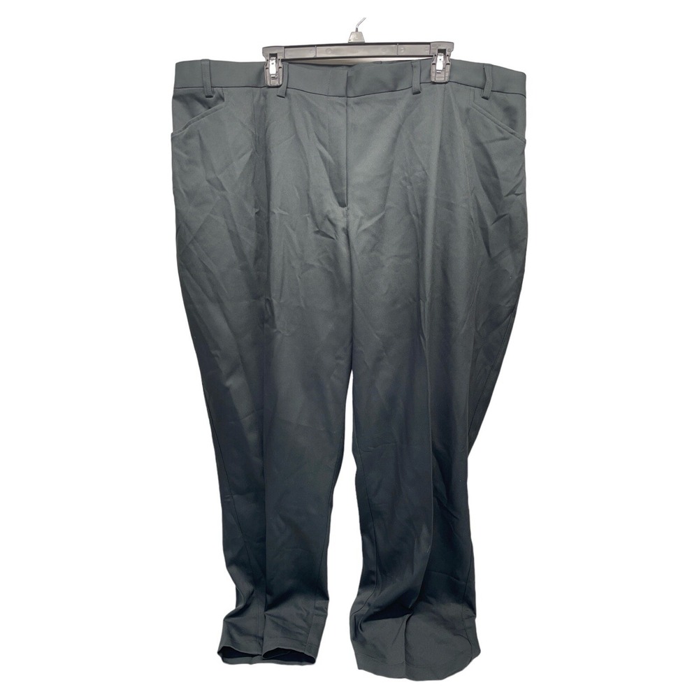 Oobe Women's Size 32/33 Gray Dress Slacks Work Pants Elastic Waist